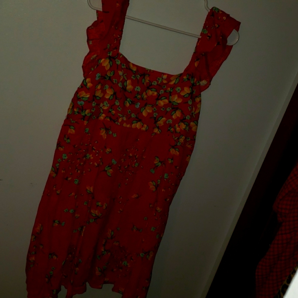 Xl red floral dress